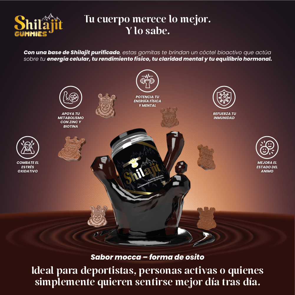 Shilajit Goma para hombres con Sachet Fresa